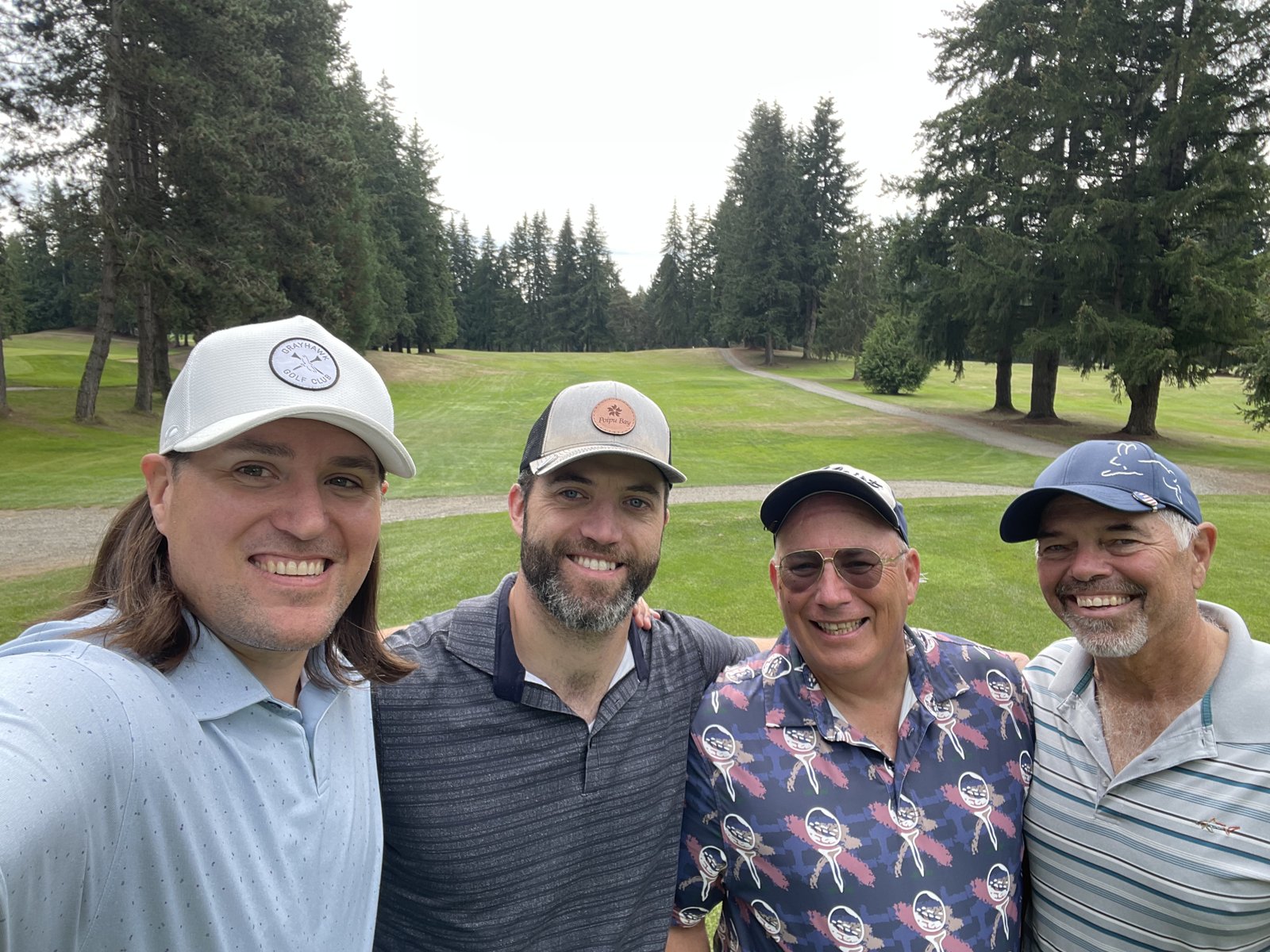 A foursome among the evergreens, September 2024