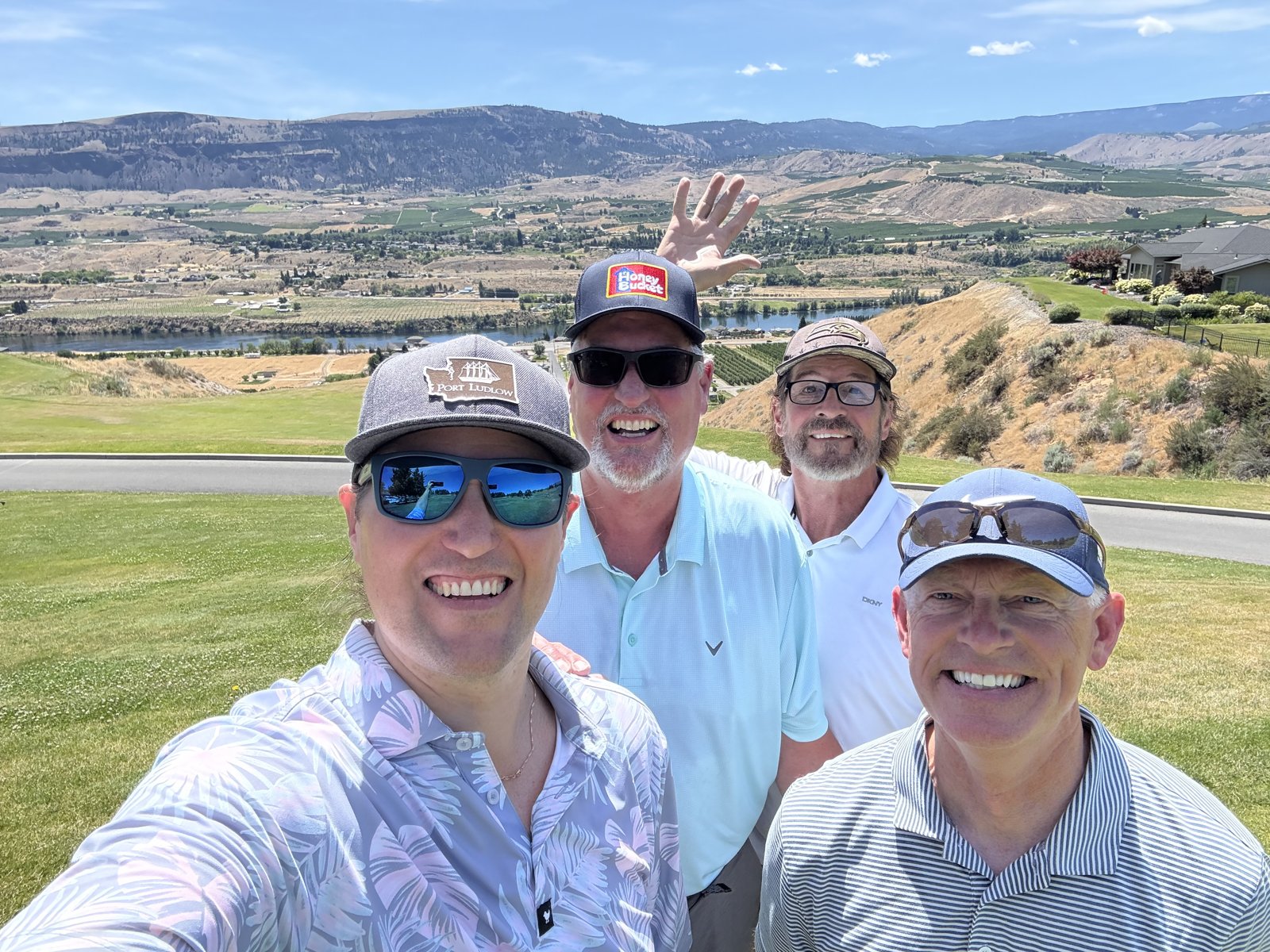 A group on a mid-July round, 2025